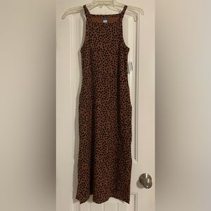 Rib Knit animal print dress
